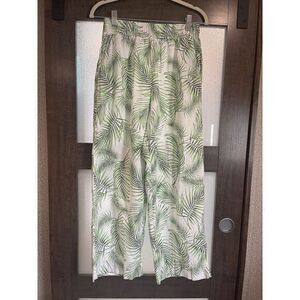 Sigrid Olsen Linen Blend Wide Leg Elastic Waist Pants‎ Small